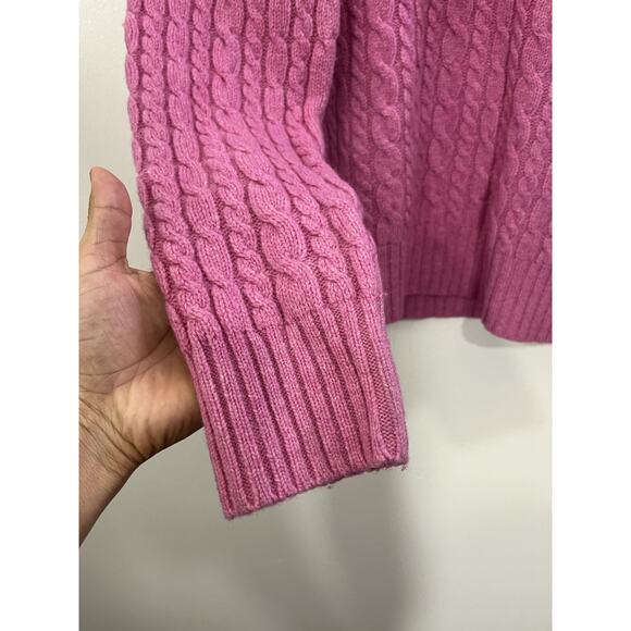 Vtg Y2K 90s Cable Knit Wool Academia Fisherman Sweater XL Preppy Cabincore Doll - Picture 5 of 14